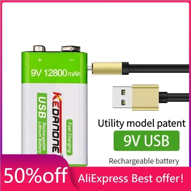 NEW 9V 12800mAh li-ion Rechargeable battery Micro USB Batteries 9 v lithium for Multimeter Microphone Toy Remote Control KTV use
NEW 9V 12800mAh li-ion Rechargeable battery Micro USB Batteries 9 v lithium for Multimeter Microphone Toy Remote Control KTV use