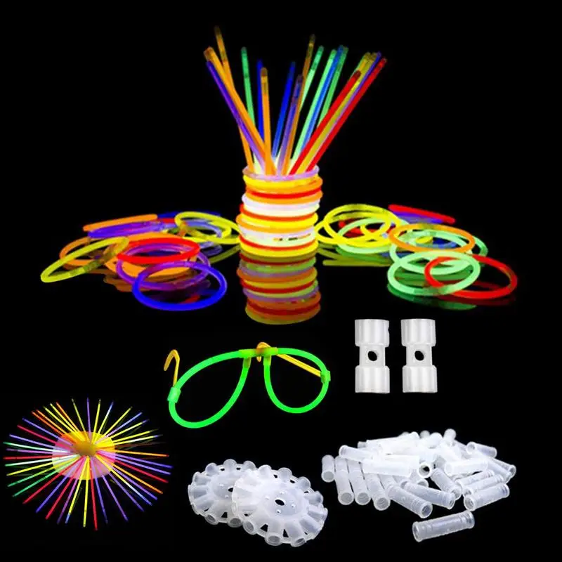 

Glow Sticks Glow Bracelets Bulk Glow In The Dark Multi-Color Neon Leak-Free Glow Necklaces Party Favors For Birthday Easter