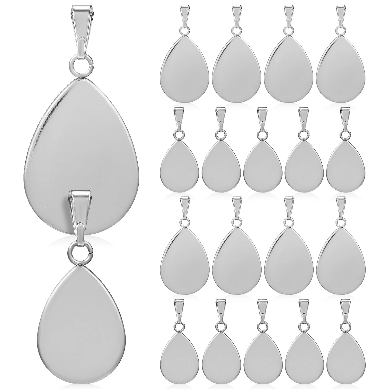 40 Pcs Teardrop Chain Extender Heart Jewelry Accessories Stainless Steel Pendants for Necklace Charms
40 Pcs Teardrop Chain Extender Heart Jewelry Accessories Stainless Steel Pendants for Necklace Charms