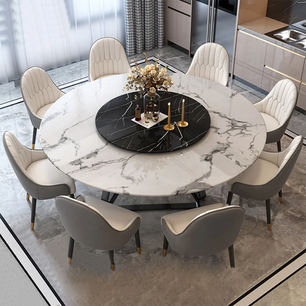 Italian Light Luxury Slate Carbon Steel Round Marble Dining Table And Chair Set 1.8m Dining Table For Restaurant Furniture
Italian Light Luxury Slate Carbon Steel Round Marble Dining Table And Chair Set 1.8m Dining Table For Restaurant Furniture