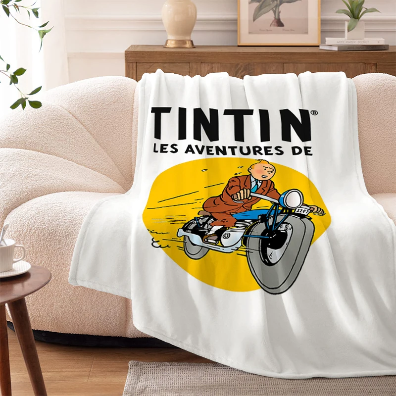 

Nap Blanket Sofa T-Tintins Warm Knee Bed Fleece Camping Custom Fluffy Soft Blankets for Winter Microfiber Bedding King Size