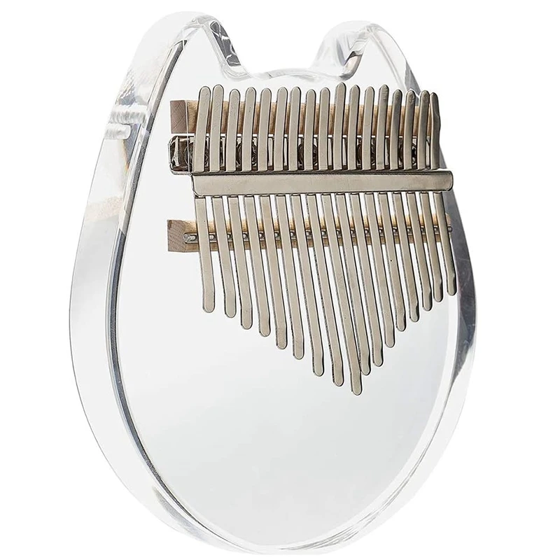 

17 Keys Kalimba Thumb Piano Transparent Acrylic With Carry Bag,Musical Gifts For Kids Adult Beginners