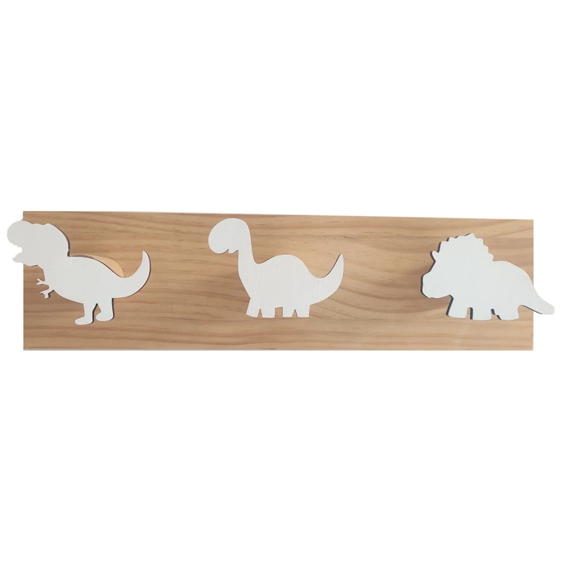 Kids Dinosaur Wall Mounted Coat Hooks Wooden Door Hanger for Boys Bedroom Nursery Playroom Decorations -White
Kids Dinosaur Wall Mounted Coat Hooks Wooden Door Hanger for Boys Bedroom Nursery Playroom Decorations -White