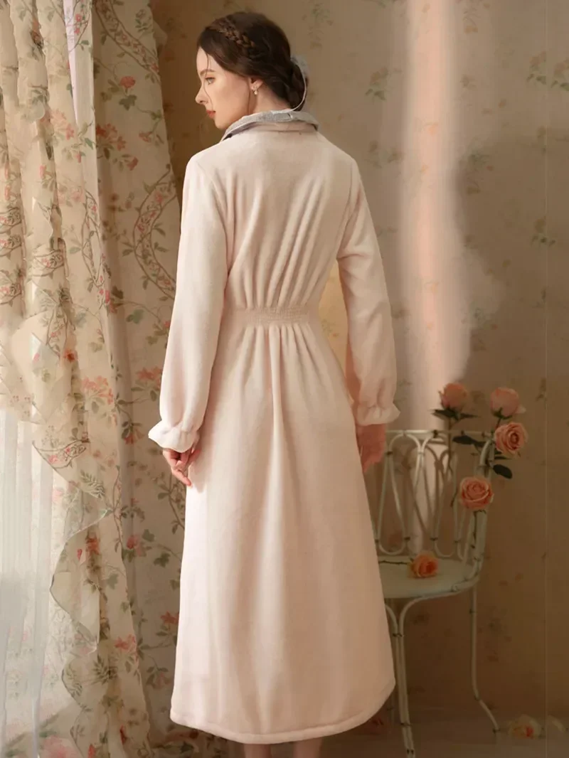 Flannel French Nightwear Autumn Loose Sweet Vintage Dress Sleepwear Sleeve Women Winter Long Robe Coral Pajamas Velvet Princess
Flannel French Nightwear Autumn Loose Sweet Vintage Dress Sleepwear Sleeve Women Winter Long Robe Coral Pajamas Velvet Princess
