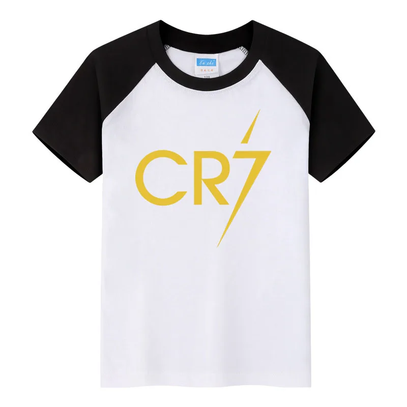 Ronaldo printed short-sleeved summer boys' T-shirt casual raglan short-sleeved contrasting color children's clothing
Ronaldo printed short-sleeved summer boys' T-shirt casual raglan short-sleeved contrasting color children's clothing