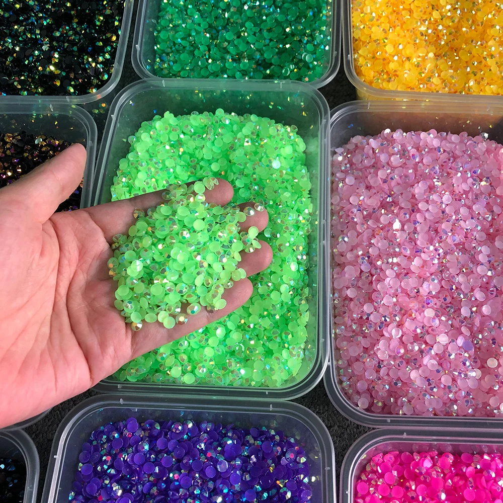 BULK Wholesale Jelly AB Flatback Resin Rhinestones Candy Cab Color 3D Nail Art DIY Deco Bling Kit Supplies Embellishment
BULK Wholesale Jelly AB Flatback Resin Rhinestones Candy Cab Color 3D Nail Art DIY Deco Bling Kit Supplies Embellishment