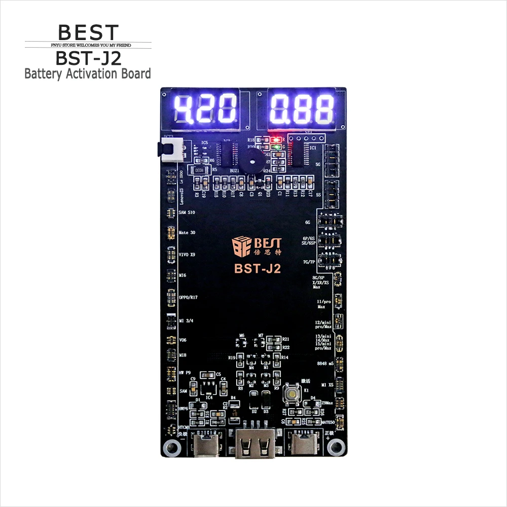 Аккумулятор активировать доску BEST BST-J2, тестовая плата для IP 5-15 Pro Max серии Android, инструмент для активации и ремонта батареи
Аккумулятор активировать доску BEST BST-J2, тестовая плата для IP 5-15 Pro Max серии Android, инструмент для активации и ремонта батареи