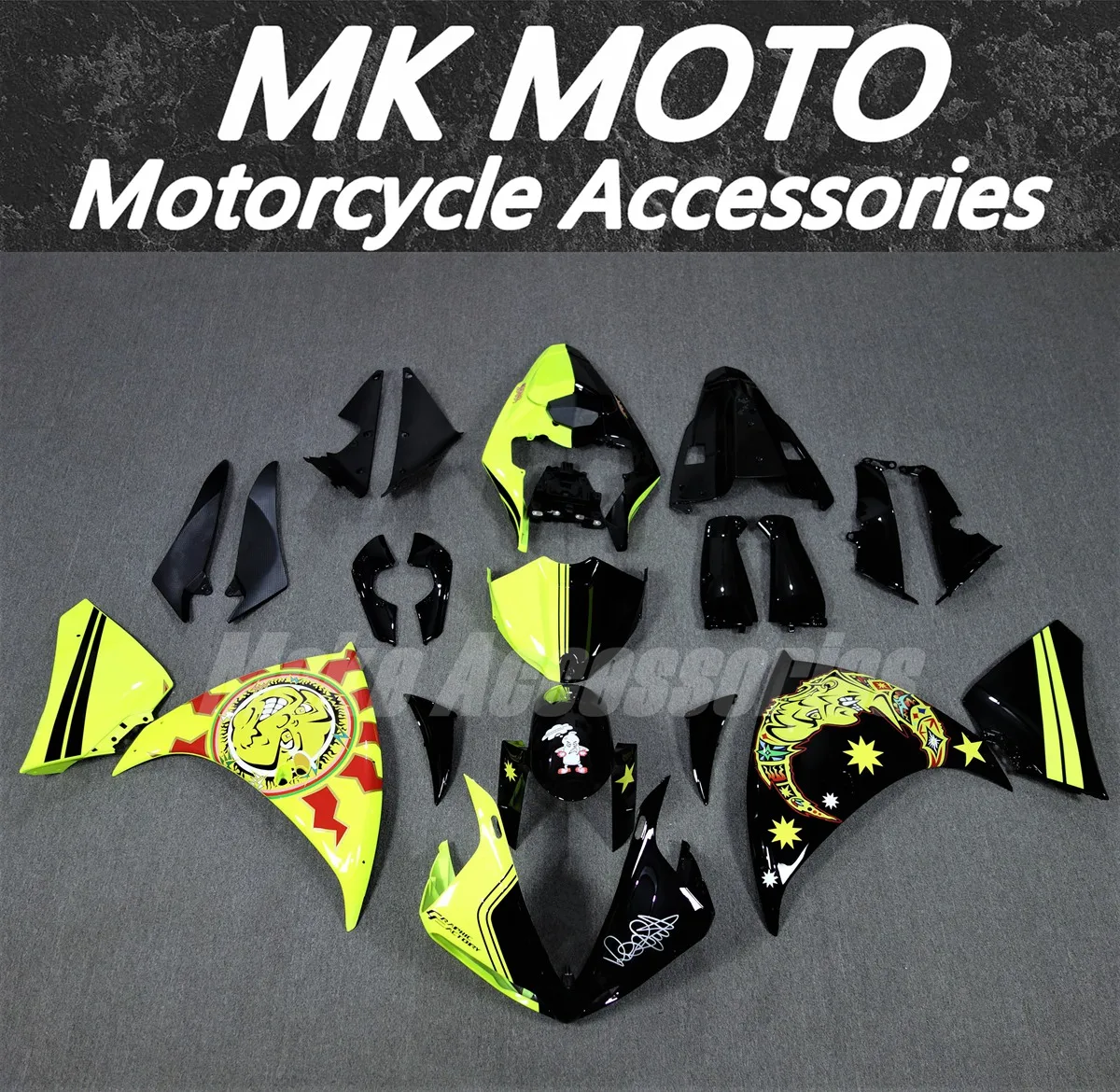 Комплект обтекателей для мотоцикла, подходит для кузова Yzf R1 2009 2010 2011, высококачественный ABS Инжекционный неоновый черный Солнце Луна
Комплект обтекателей для мотоцикла, подходит для кузова Yzf R1 2009 2010 2011, высококачественный ABS Инжекционный неоновый черный Солнце Луна