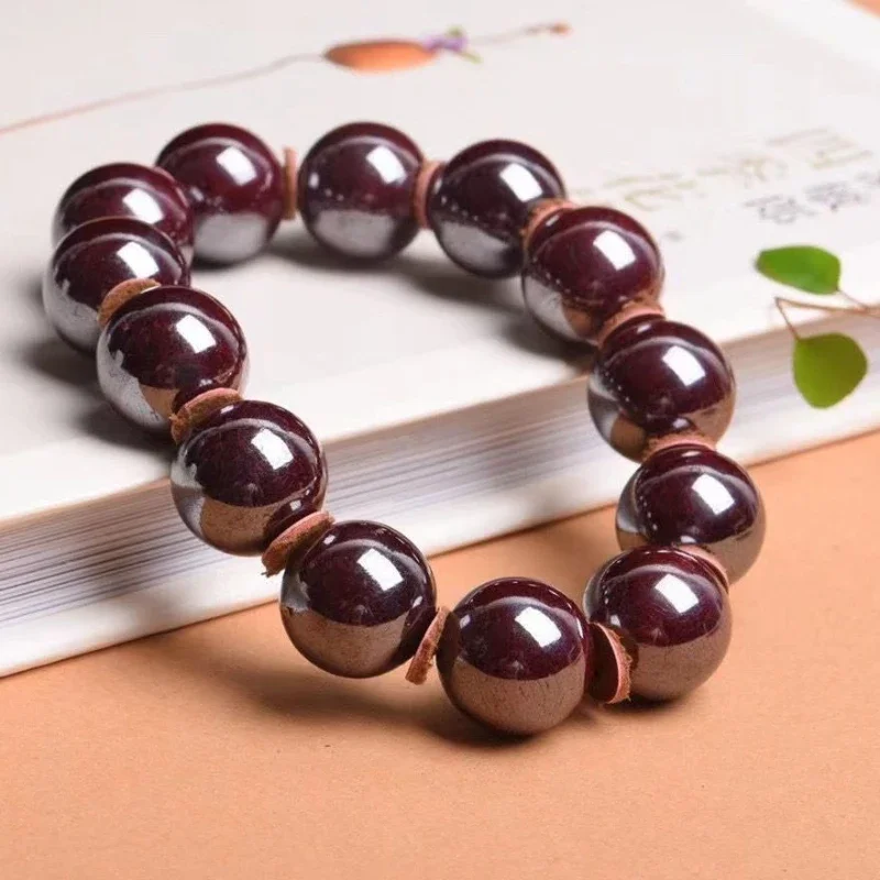 

Аутентичные оригинальные натуральные руды 99% циннабар мужские и женские Переводные бусины 108 многокольцевой браслет-кольцо