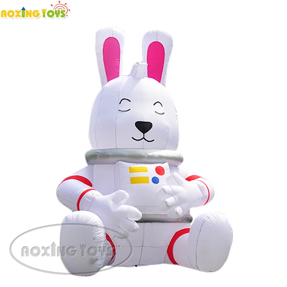 

Outdoor Giant Oxford Inflatable Astronaut Rabbit Cartoon Animal Model For Advertising Yard Event With Air Blower Free Shipping