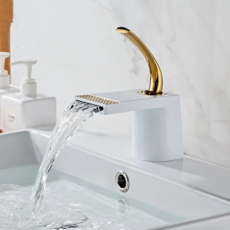 New Arrival Brushed Gold Bathroom Faucet Basin Faucet Mixer Tap Black Wash basin Faucet Hot & Cold Waterfall Faucet Brass
New Arrival Brushed Gold Bathroom Faucet Basin Faucet Mixer Tap Black Wash basin Faucet Hot & Cold Waterfall Faucet Brass