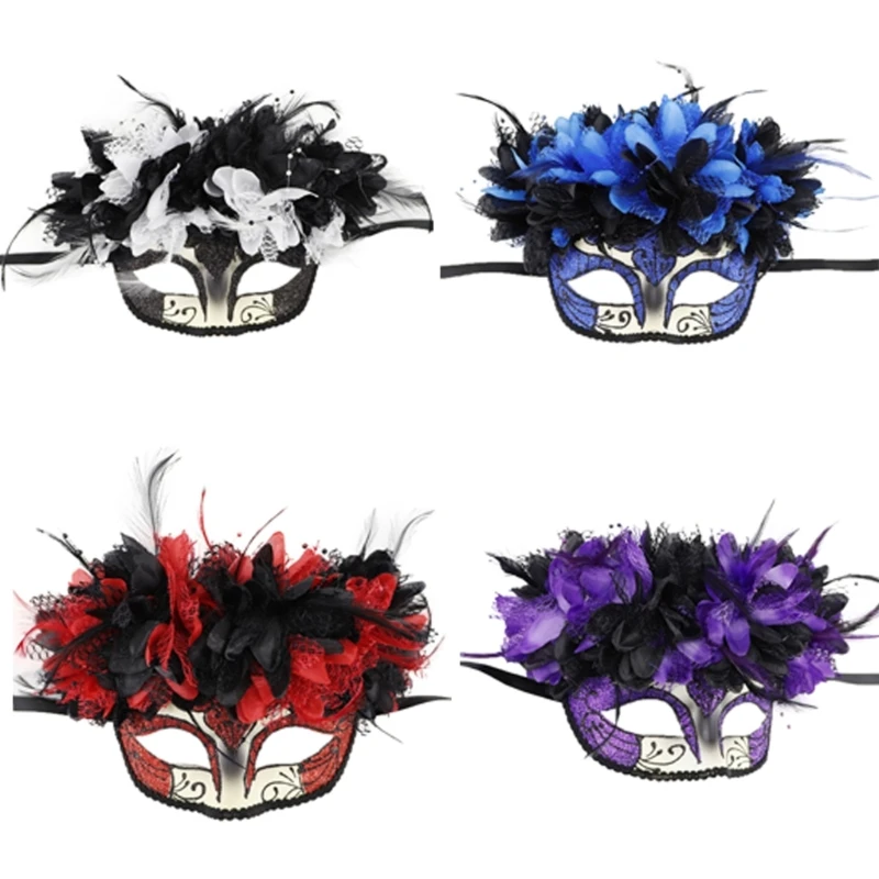 Masquerade Mask Halloween Eyemask Feather Flower Mask Half Mask Feather Masquerade Mask for Halloween Wedding Carnivals K3KF
Masquerade Mask Halloween Eyemask Feather Flower Mask Half Mask Feather Masquerade Mask for Halloween Wedding Carnivals K3KF