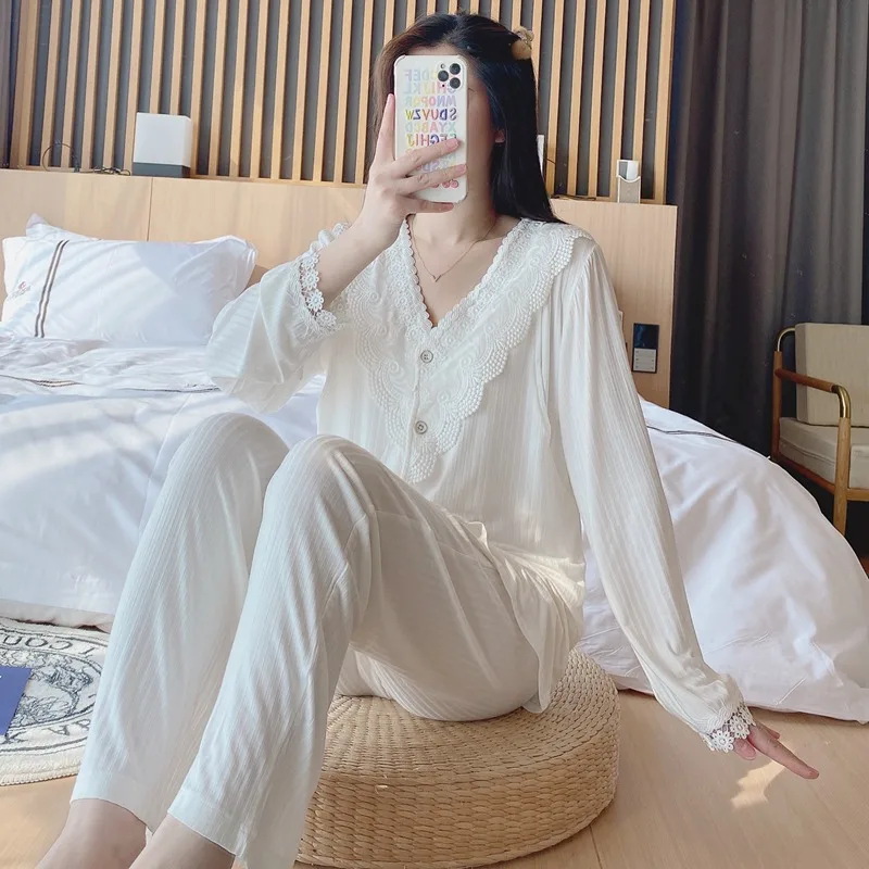 Spring And Autumn Pure Cotton Maternity Breastfeeding Pajamas Summer Thin Section Postpartum Maternity Waiting Sleepwear
Spring And Autumn Pure Cotton Maternity Breastfeeding Pajamas Summer Thin Section Postpartum Maternity Waiting Sleepwear