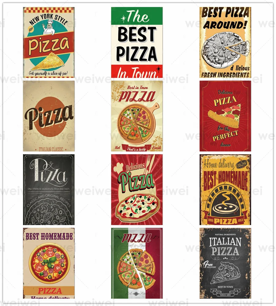 Pizza Metal Sign Retro Metal Tin Plaque Vintage Metal for Pizzeria Restaurant Cafe Wall Decoration Art Poster Plaque Home Decor 
Pizza Metal Sign Retro Metal Tin Plaque Vintage Metal for Pizzeria Restaurant Cafe Wall Decoration Art Poster Plaque Home Decor