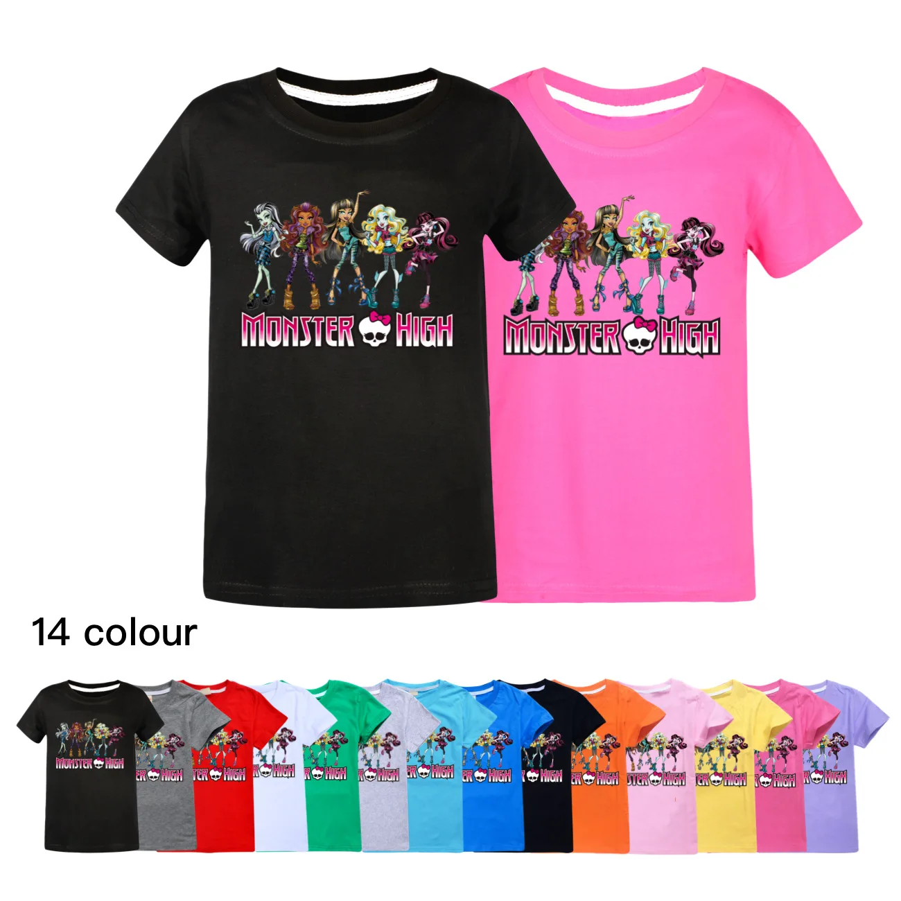 Футболка с мультипликационным принтом Monster High, детская модная одежда, топы с коротким рукавом для маленьких девочек, летняя футболка для маленьких мальчиков, детская одежда для отдыха
Футболка с мультипликационным принтом Monster High, детская модная одежда, топы с коротким рукавом для маленьких девочек, летняя футболка для маленьких мальчиков, детская одежда для отдыха