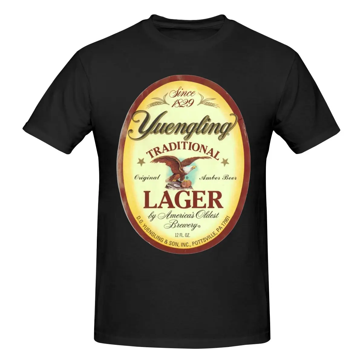 

Yuengling Классическая хлопковая футболка унисекс для мужчин и женщин, Классическая футболка