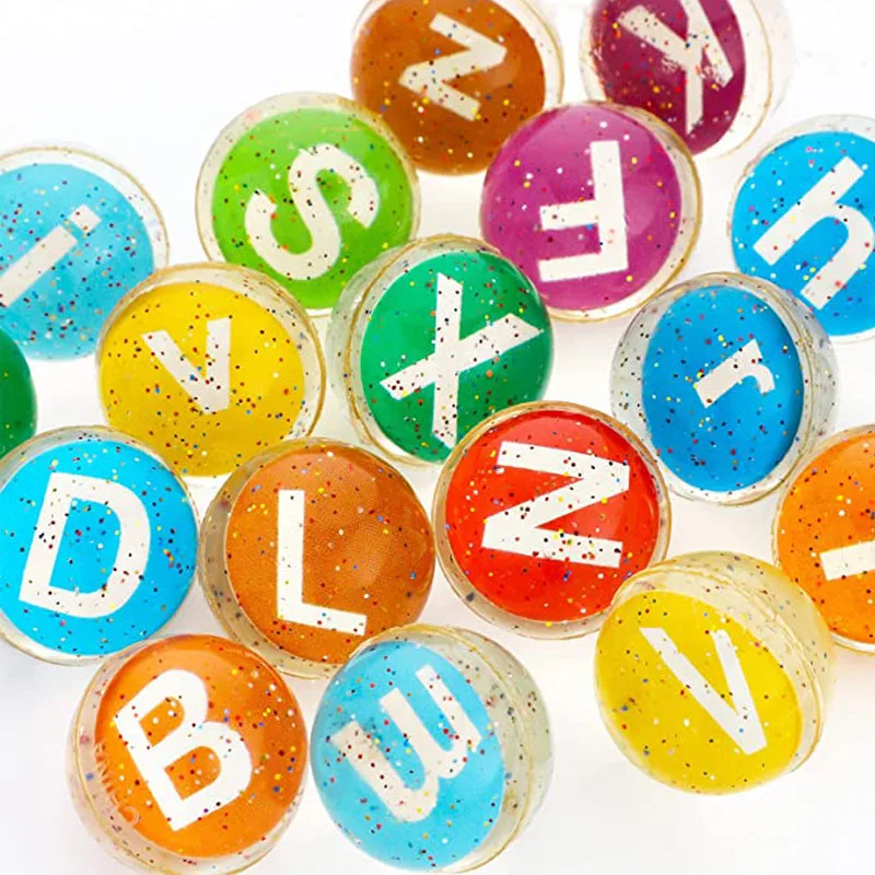 6Pcs 30MM Letters Bouncy Balls Super For Kids Balle Rebondissante Enfant Brinquedo Infantil Educativo Kinder Spielzeug
6Pcs 30MM Letters Bouncy Balls Super For Kids Balle Rebondissante Enfant Brinquedo Infantil Educativo Kinder Spielzeug