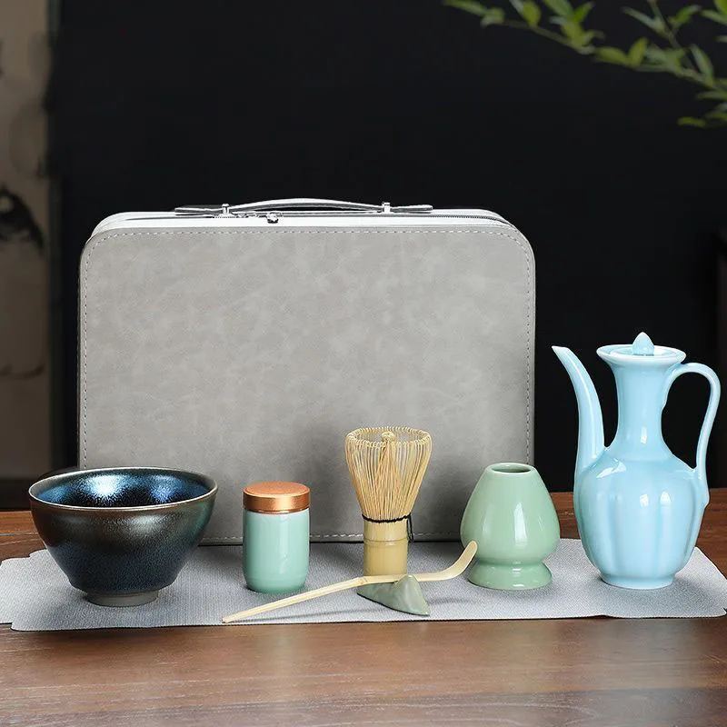 Набор для чая маття в японском стиле, семейный набор из 9 предметов для традиционной японской чайной церемонии