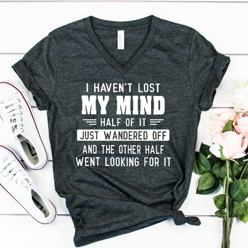 I Haven't Lost My Mind Print Shirts for Women Y2k Aesthetic Top Korean Vintage Clothes V-neck Tees Femme Camiseta Mujer 2023
I Haven't Lost My Mind Print Shirts for Women Y2k Aesthetic Top Korean Vintage Clothes V-neck Tees Femme Camiseta Mujer 2023