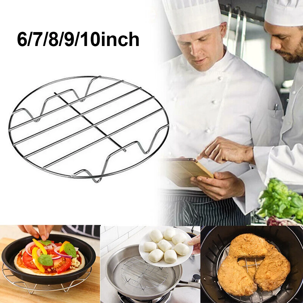 6/7/8/9 Inch Air Fryer Accessories Fit For 2.5-6.4qt Air Fryer On Offer Kitchen High-quality Steel Single-layer Grill Rack Grid
6/7/8/9 Inch Air Fryer Accessories Fit For 2.5-6.4qt Air Fryer On Offer Kitchen High-quality Steel Single-layer Grill Rack Grid