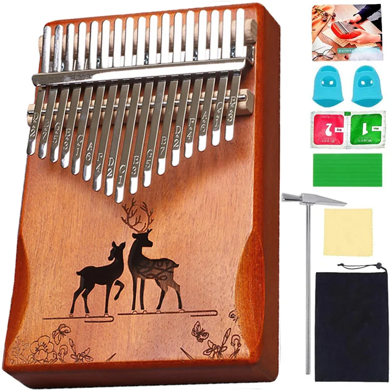 Portable Sanza African Wood Finger Piano,17-Key Calimba High Quality Handguard Keyboard Musical Instrument With Learning Book
Portable Sanza African Wood Finger Piano,17-Key Calimba High Quality Handguard Keyboard Musical Instrument With Learning Book