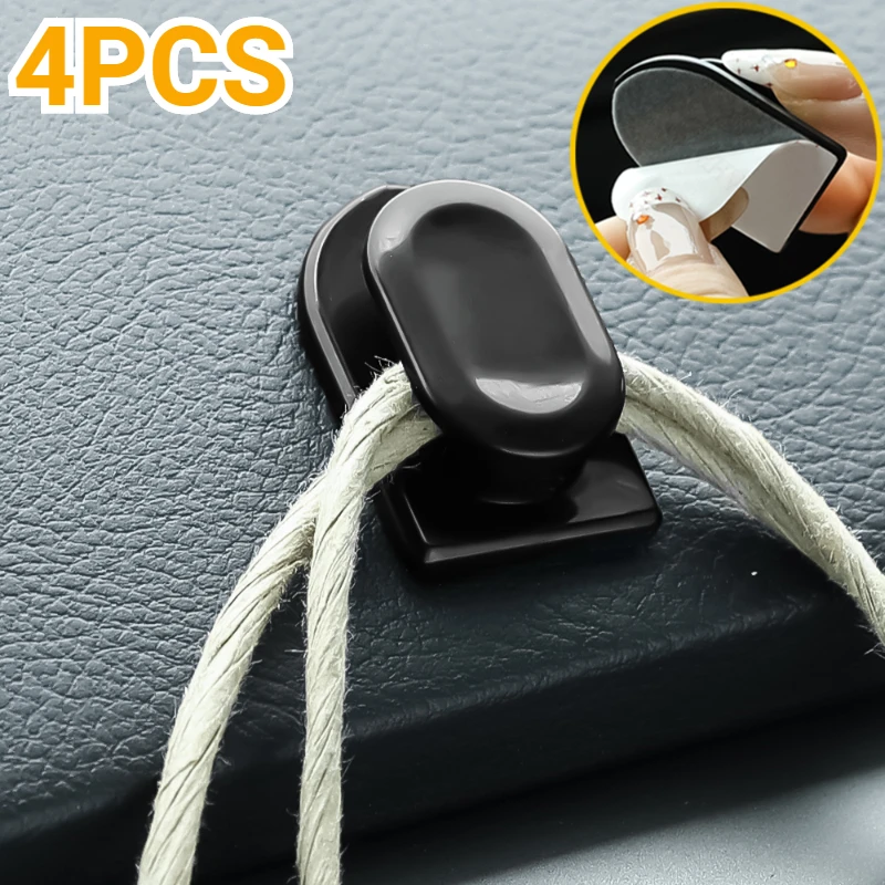 

Автомобильный Невидимый крючок, самоклеящиеся крючки, органайзер для хранения USB-кабеля, наушников, ключей, универсальные автомобильные аксессуары