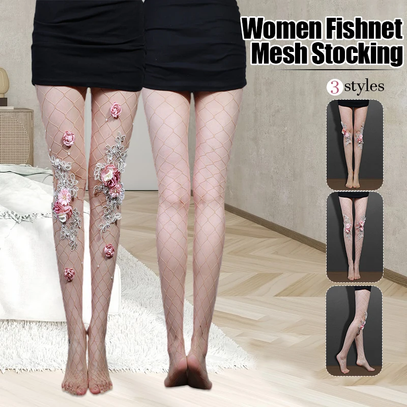 Women Pantyhose Handmade Embroidery Pink Flower Sexy Style Fishnet Mesh Stockings Elegant Senior Pantyhose Tights
Women Pantyhose Handmade Embroidery Pink Flower Sexy Style Fishnet Mesh Stockings Elegant Senior Pantyhose Tights