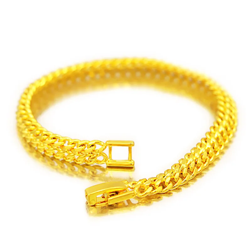 Fashion 14K Gold Bracelet for Women Wedding Engagement Chain Bracelets Bangle Not Fade Fine Jewelry Gifts
Fashion 14K Gold Bracelet for Women Wedding Engagement Chain Bracelets Bangle Not Fade Fine Jewelry Gifts