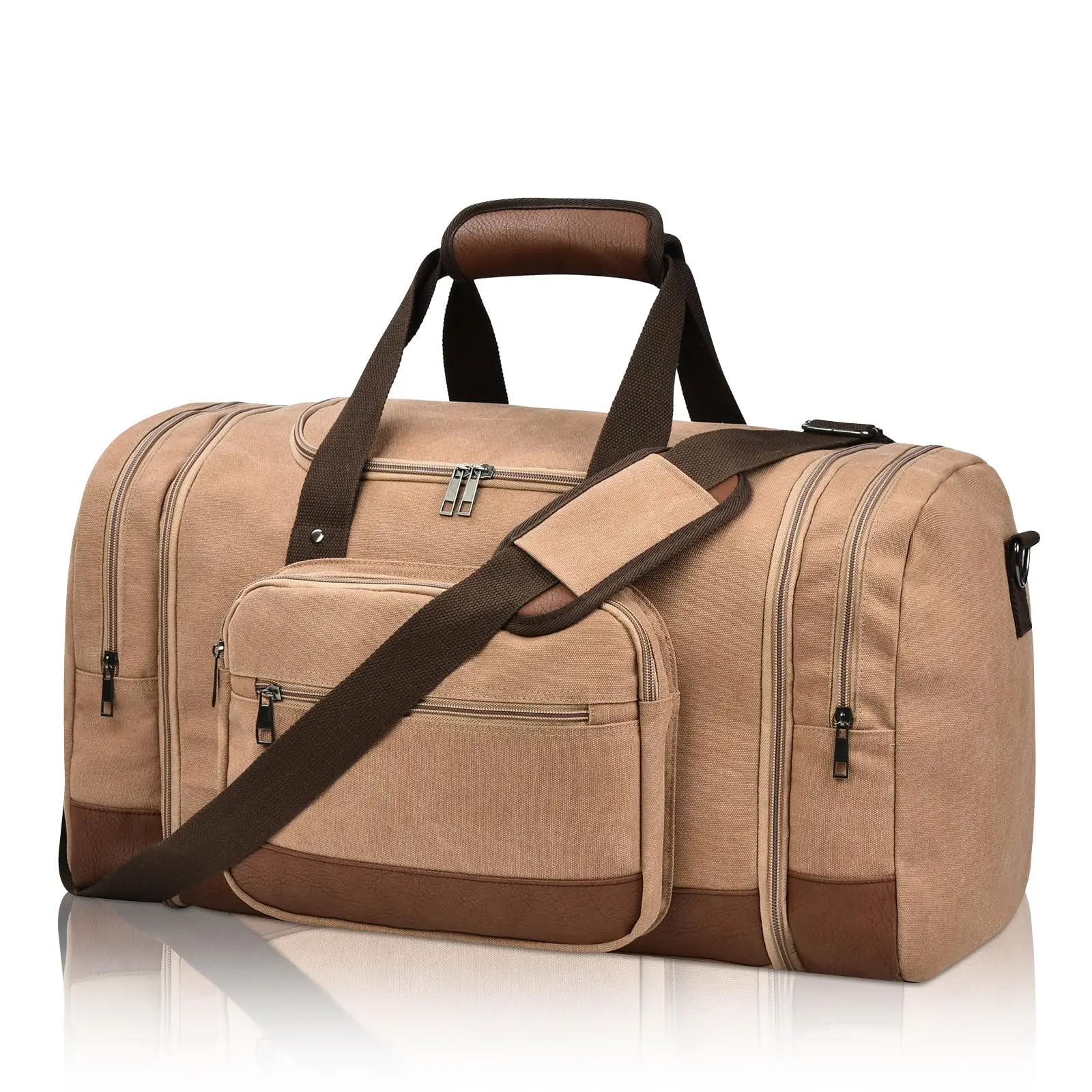 

Travel Duffel , Carry-on Men' Travel Canva Duffle Overnight Weekend Gym Carry-on Duffle Army