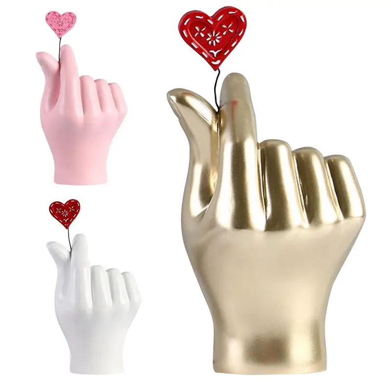 Love Finger Sculpture Heart Gesture Statue For Home Bookcase Living Room Home Decor Romantic Heart Desktop table Ornaments
Love Finger Sculpture Heart Gesture Statue For Home Bookcase Living Room Home Decor Romantic Heart Desktop table Ornaments