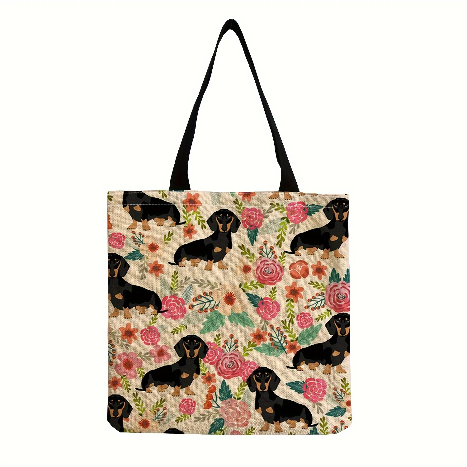 Cute Sausage Dog Print Tote Bag 2 S7b8c868982bf4f2ea2784511cd3bfa12y