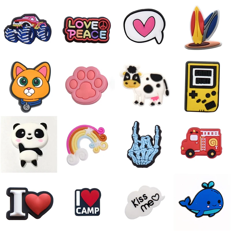 Single Sales PVC Shoes Charms Accessories Boys Girls Party Gifts Garden Clog Buckle Pins Decorations Fit Croc Sandals Wristband
Single Sales PVC Shoes Charms Accessories Boys Girls Party Gifts Garden Clog Buckle Pins Decorations Fit Croc Sandals Wristband