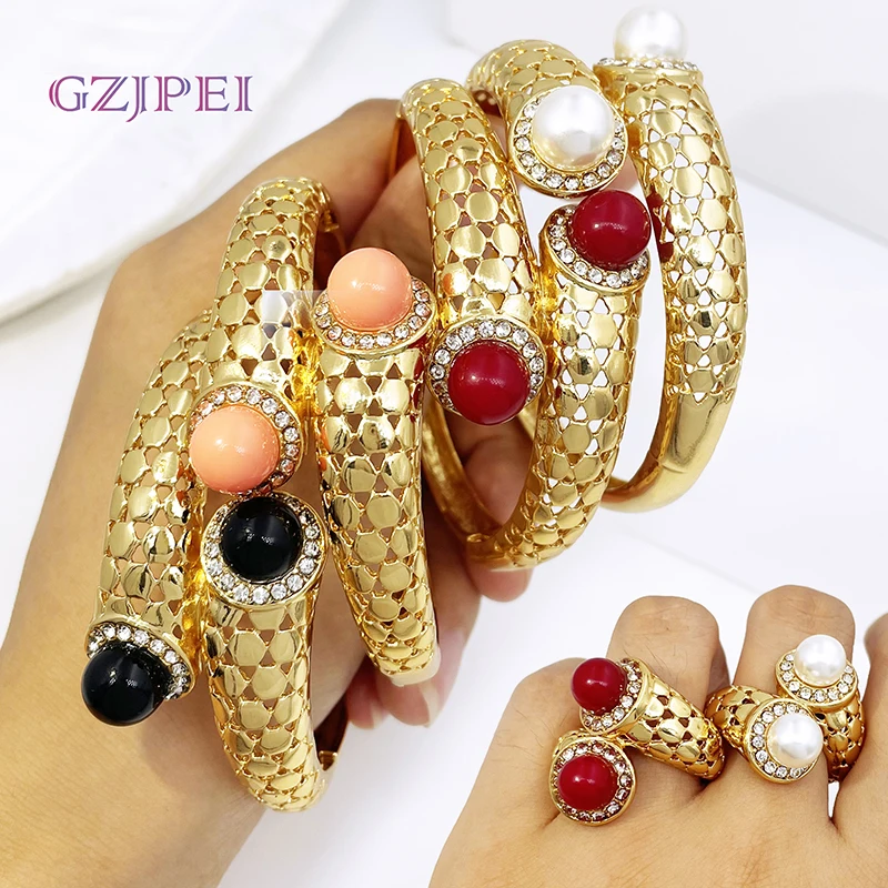 Vintage Women Bracelet Rings Set Cuff Bangle With Imitation Pearls Fashion Jewelry Wedding Party Accessories Gift Free Shipping
Vintage Women Bracelet Rings Set Cuff Bangle With Imitation Pearls Fashion Jewelry Wedding Party Accessories Gift Free Shipping