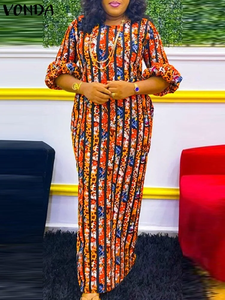 Women Oversize Dress VONDA Bohemian 2023 Autumn 3/4 Lantern Sleeve Printed Casual Loose Sundress Retro Maxi Vestidos Robe Femme
Women Oversize Dress VONDA Bohemian 2023 Autumn 3/4 Lantern Sleeve Printed Casual Loose Sundress Retro Maxi Vestidos Robe Femme