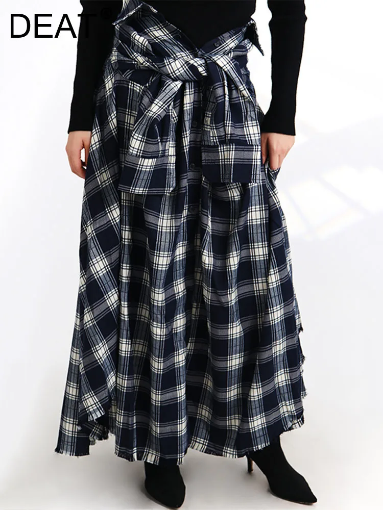DEAT Fashion Women's Skirt High Waist Lace-up Contrast Colors Striped Plaid A-line Skirts Female Spring 2024 New Tide7AB3415
DEAT Fashion Women's Skirt High Waist Lace-up Contrast Colors Striped Plaid A-line Skirts Female Spring 2024 New Tide7AB3415