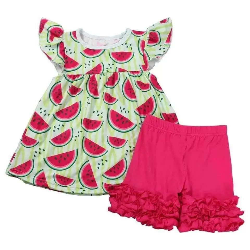 New Baby Girls Boutique Wholesale Designer Lovely Clothes Sets Bleach Pearl Sleeve and Ruffles Shorts Sets Summer Outfits 
New Baby Girls Boutique Wholesale Designer Lovely Clothes Sets Bleach Pearl Sleeve and Ruffles Shorts Sets Summer Outfits