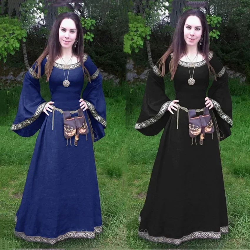 Medieval Gothic Solid Long Dress Halloween Women Victorian Renaissance Costumes for Party Gowns Middle Ages Elegant Dresses
Medieval Gothic Solid Long Dress Halloween Women Victorian Renaissance Costumes for Party Gowns Middle Ages Elegant Dresses