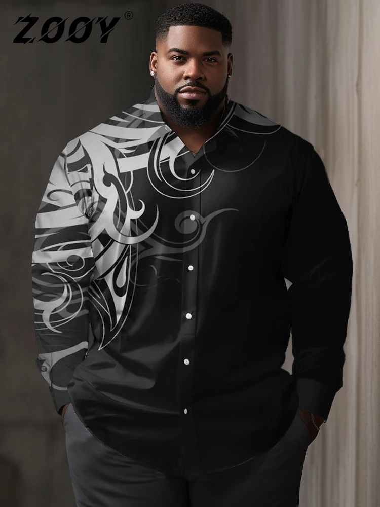 ZOOY (L-9XL) Plus Size Men's Chest 202cm Dragon Totem Flower Leaf Print Retro Atmosphere Fashion Comfortable Long sleeved Shirt
ZOOY (L-9XL) Plus Size Men's Chest 202cm Dragon Totem Flower Leaf Print Retro Atmosphere Fashion Comfortable Long sleeved Shirt