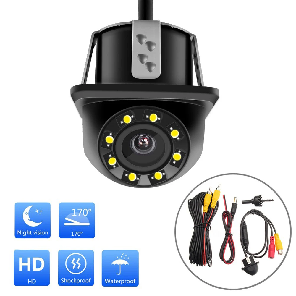 170° HD CMOS Car Rear View Backup Camera 8-LED Night Vision Waterproof With 6m Video Cable + Drill Reversing Camera Accessories
170° HD CMOS Car Rear View Backup Camera 8-LED Night Vision Waterproof With 6m Video Cable + Drill Reversing Camera Accessories