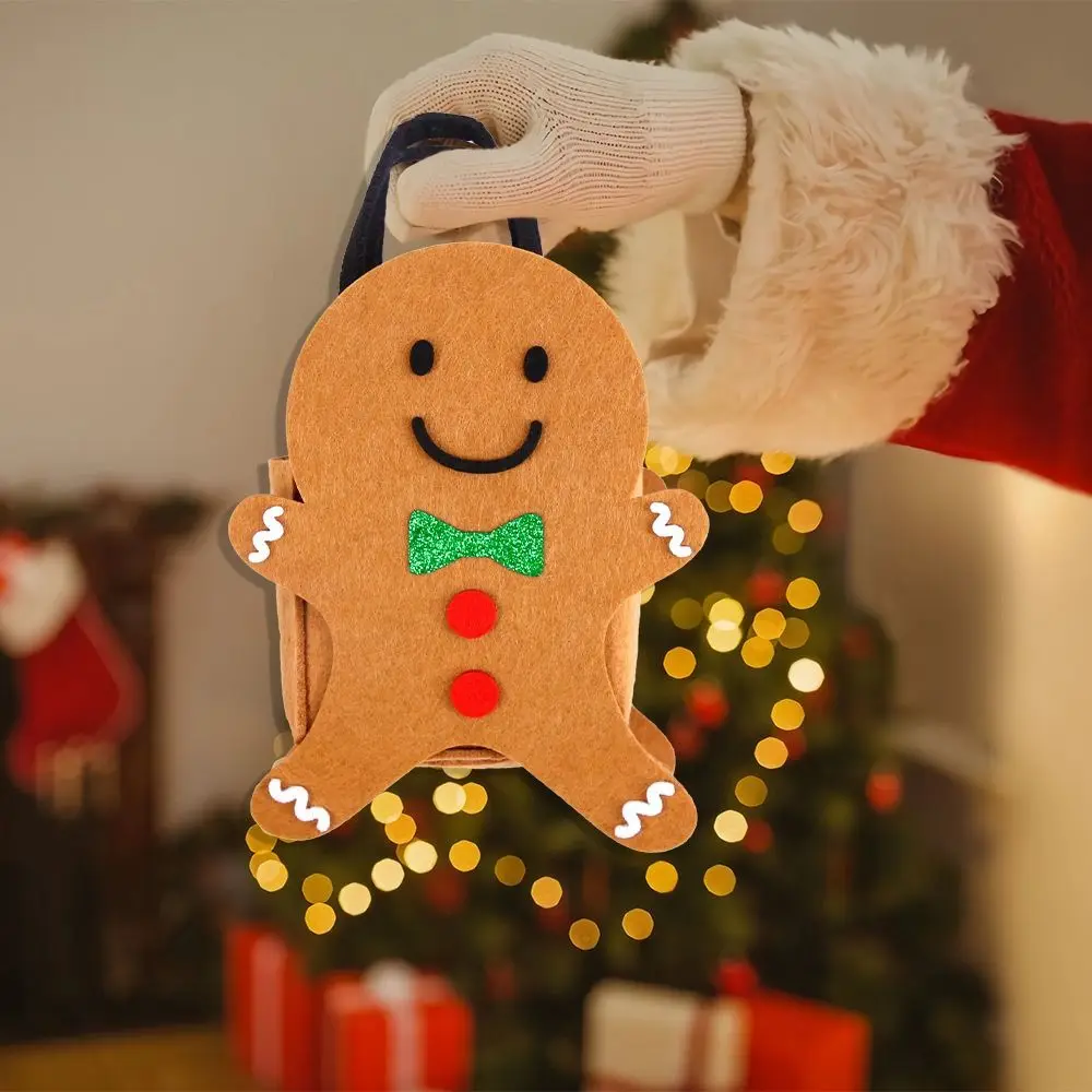 

Christmas Tree Christmas Eve Gift Bag Elk Gingerbread Man Snowman Handbag Santa Claus Cute Children's Candy Bag Toddlers