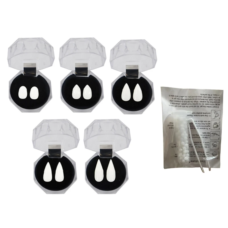 Vampire Teeth Costume 4/5 Sizes Fang Fake Teeth for Halloween Cosplay Party Props Vampire Fang Fake Denture Adult Teen
Vampire Teeth Costume 4/5 Sizes Fang Fake Teeth for Halloween Cosplay Party Props Vampire Fang Fake Denture Adult Teen