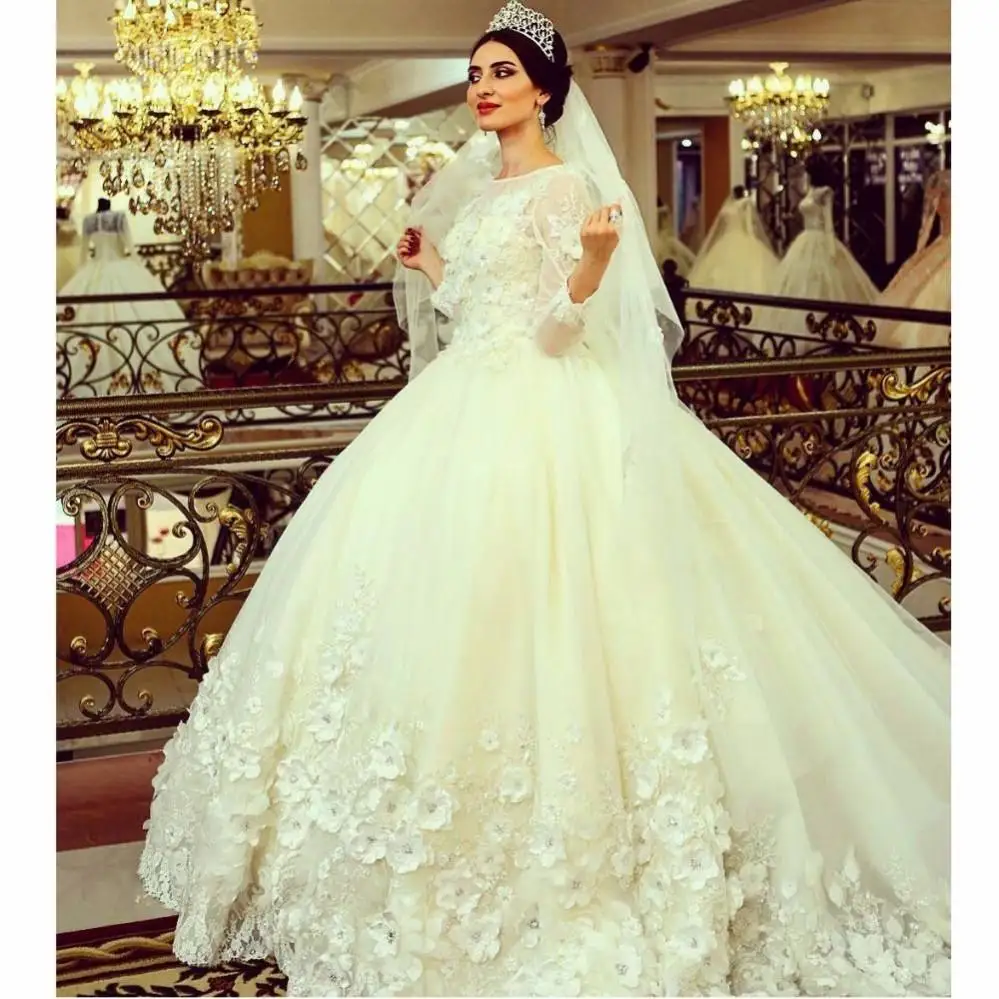 Well Design 3 D Floral A ppliques Plus Size Wedding Dresses CathedralTrain Long Sleeves Robe De Mariee Luxe 2023 Bridal Gowns
Well Design 3 D Floral A ppliques Plus Size Wedding Dresses CathedralTrain Long Sleeves Robe De Mariee Luxe 2023 Bridal Gowns