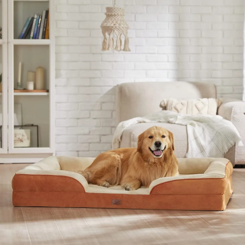 XXL Dog Bed, Waterproof Orthopedic,Extra Large,Durable PV Washable Dogs Sofa Beds Nonskid Bottom,Caramel,Removable Cover Zipper
XXL Dog Bed, Waterproof Orthopedic,Extra Large,Durable PV Washable Dogs Sofa Beds Nonskid Bottom,Caramel,Removable Cover Zipper