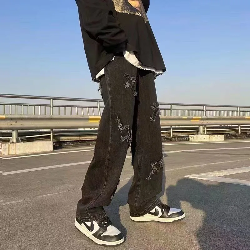 Men's jeans Neutral Wide Leg Denim Trousers Loose Straight Men Jeans asthetic Man Jeans Pants for boy Casual Baggy hip hop 2022
Men's jeans Neutral Wide Leg Denim Trousers Loose Straight Men Jeans asthetic Man Jeans Pants for boy Casual Baggy hip hop 2022