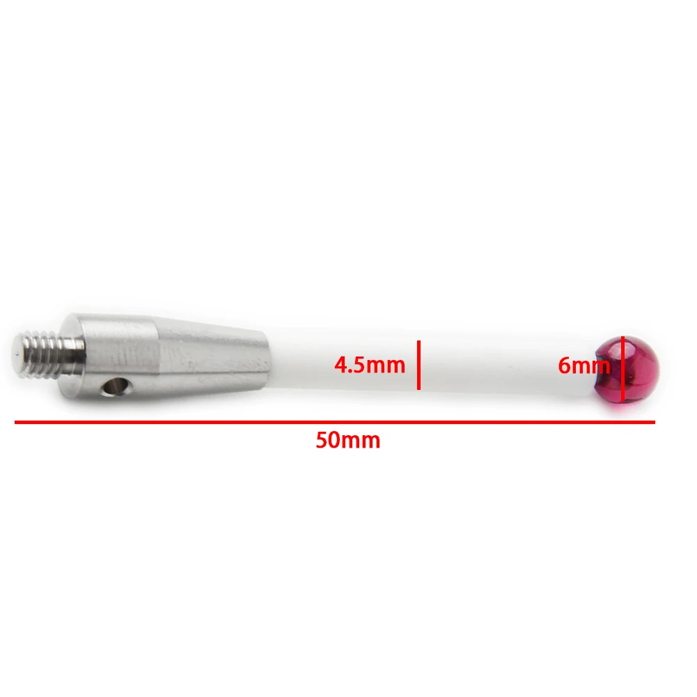 1pcs Touch Probe CMM Probe Tip Rubine Ball Ceramic Shaft Thread Shank Touch Probe Stylus 6mm Dia Rubine Ball Ceramic Stem
1pcs Touch Probe CMM Probe Tip Rubine Ball Ceramic Shaft Thread Shank Touch Probe Stylus 6mm Dia Rubine Ball Ceramic Stem