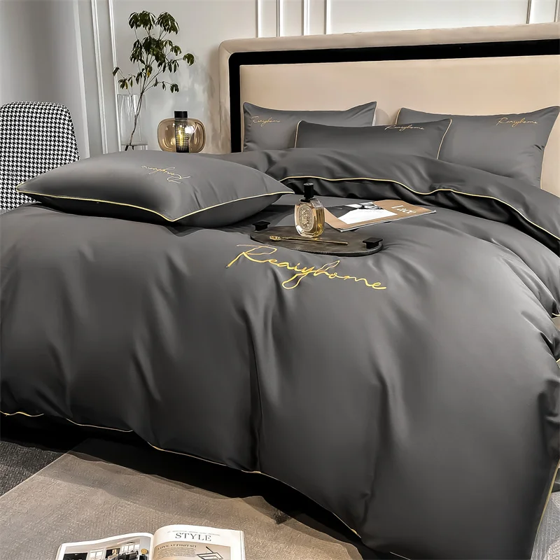 Luxury 60's Long Pile 100% Cotton Duvet Cover Set Embroidered Fall Winter Quilt Cover Solid Egyptian Cotton 2pcs pillowcases 2 Mallzona S7b970a3bf3c94473a39939693b047dc0k Luxury 60's Long Pile 100% Cotton Duvet Cover Set Embroidered Fall Winter Quilt Cover Solid Egyptian Cotton 2pcs pillowcases Mallzona