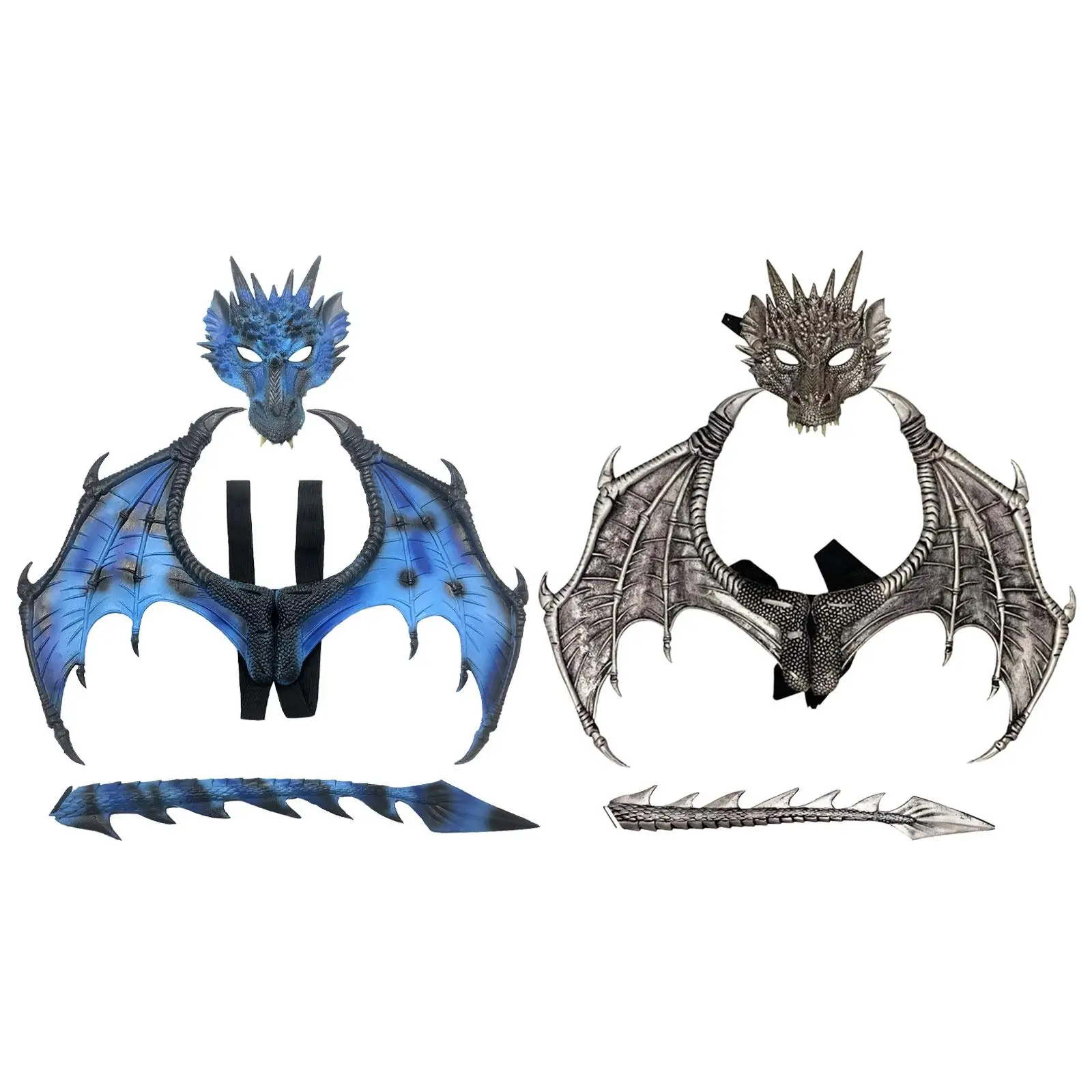 Kids Dragon Costume Wing Tail Face Cover Set Durable Elastic Wide Shoulder Strap Accessories Dress up Props for Masquerade Party
Kids Dragon Costume Wing Tail Face Cover Set Durable Elastic Wide Shoulder Strap Accessories Dress up Props for Masquerade Party