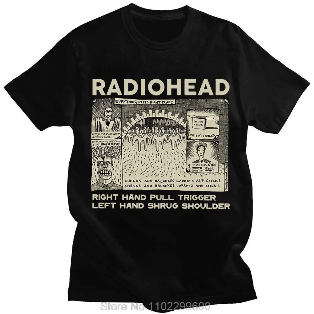 English Rock Band Radiohead Print T Shirt Men Funny Retro Loose Breathable T-shirt 100% Cotton Unisex Music Album T-shirts Tops
English Rock Band Radiohead Print T Shirt Men Funny Retro Loose Breathable T-shirt 100% Cotton Unisex Music Album T-shirts Tops