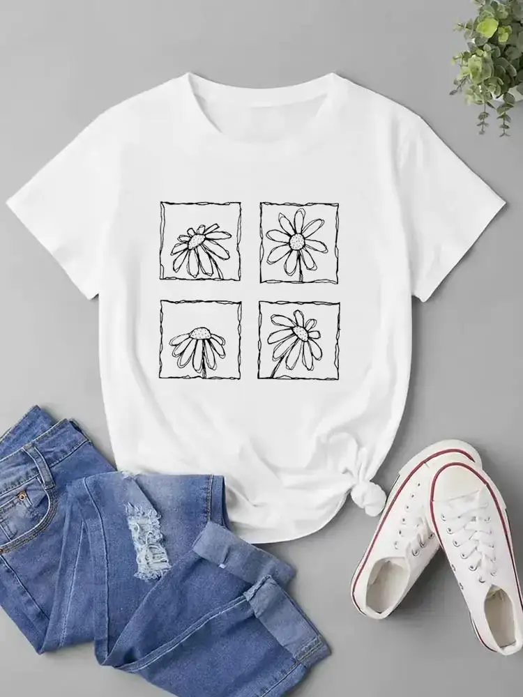 Flower 90s Cute Sweet Lovely Clothing Short Sleeve T-shirt Ladies Female Print Top Fashion Graphic Women Tee T Shirt Clothes
Flower 90s Cute Sweet Lovely Clothing Short Sleeve T-shirt Ladies Female Print Top Fashion Graphic Women Tee T Shirt Clothes