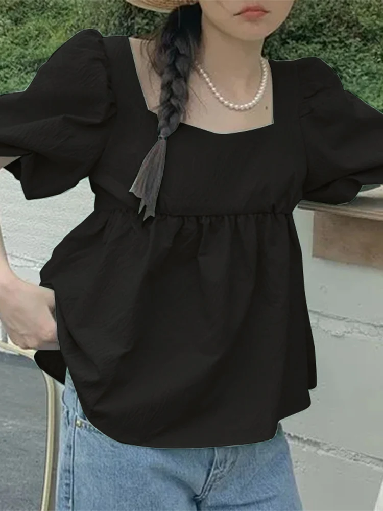 VONDA Fashion Solid Color Tops Women Blouse 2023 Female Casual Short Sleeve Shirts Sexy Square Neck Loose Top Oversized Baggy
VONDA Fashion Solid Color Tops Women Blouse 2023 Female Casual Short Sleeve Shirts Sexy Square Neck Loose Top Oversized Baggy